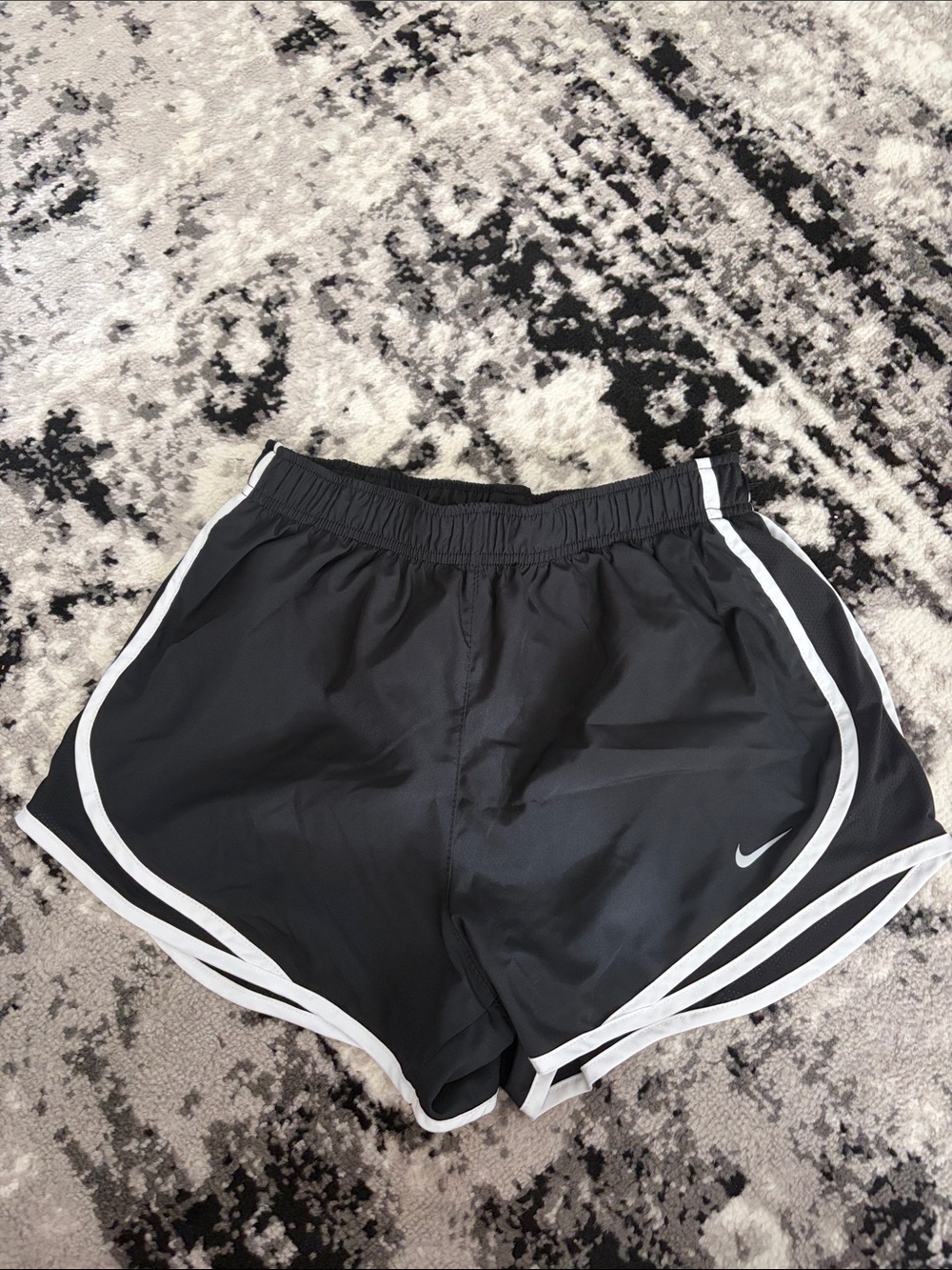 Nike Black Women's Athletic Shorts with White Trim